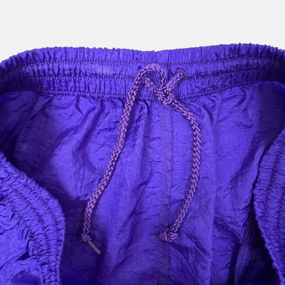 Vintage Shell Shock Nylon Crinkle Shorts High Waist Front Pockets Womens Large L - Picture 3 of 6